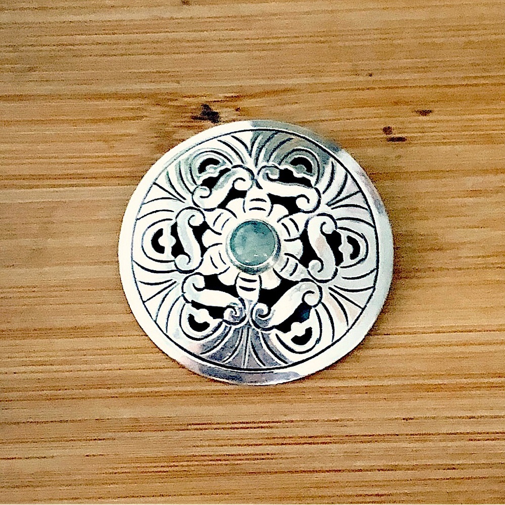 $158  Designer Pendant/Brooch  Sterling Silver  Marked TD-30 MEXICO 925